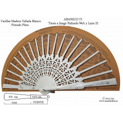 Varillas+Patrón 71 Madera Blanco