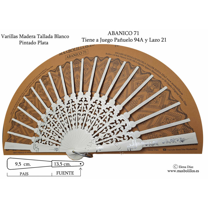 Varillas+Patrón 71 Madera Blanco