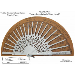 Varillas+Patrón 74 Madera Blanco