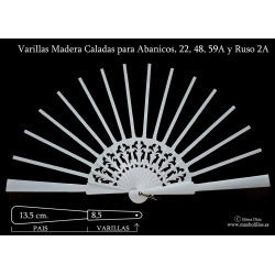 Rf. 22,48,59A, Ruso 2A Varillas Madera Blanco