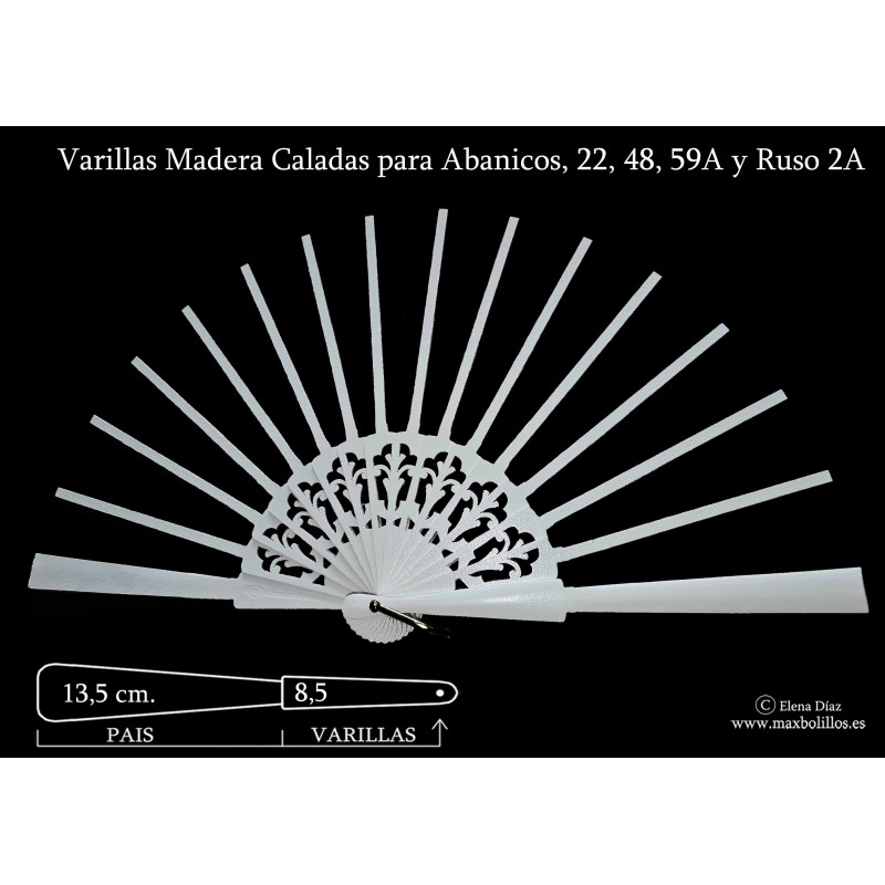 Rf. 22,48,59A, Ruso 2A Varillas Madera Blanco