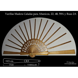 Rf. 22,48,59A, Ruso 2A Varillas Madera Natural