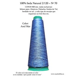 Seda Natural Nº70 Azul Mar