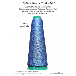 Seda Natural Nº70 Azul Mar