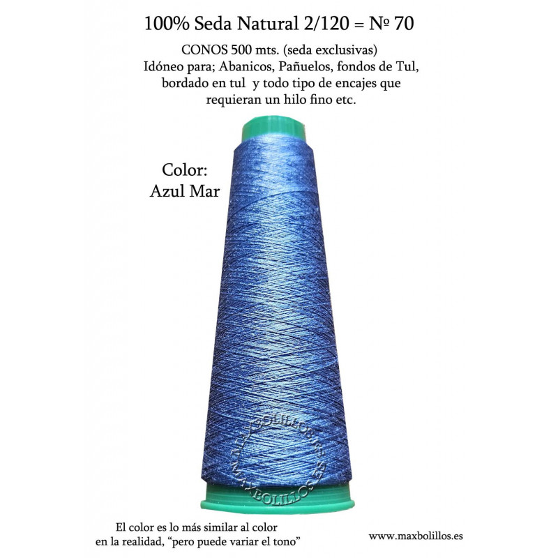 Seda Natural Nº70 Azul Mar