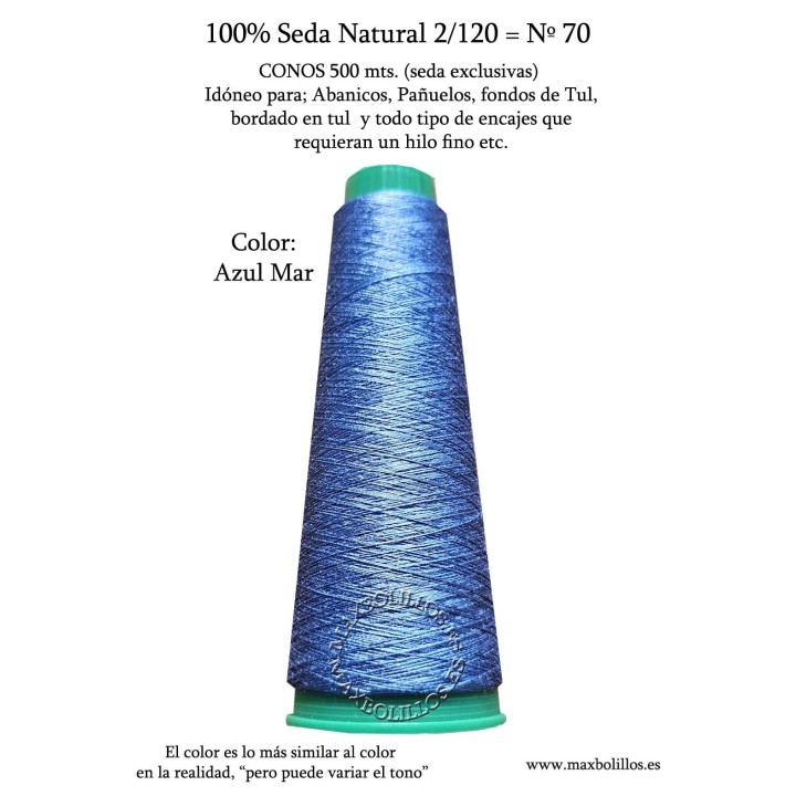 Seda Natural Nº70 Azul Mar