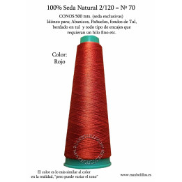 Seda Natural Nº70 Rojo