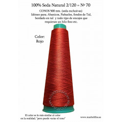 Seda Natural Nº70 Rojo