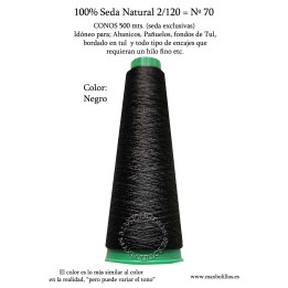 Seda Natural Nº70 Negro