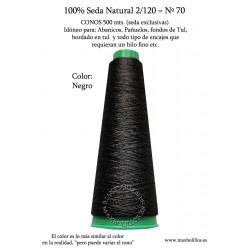 Seda Natural Nº70 Negro