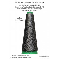 Seda Natural Nº70 Gris PLomo