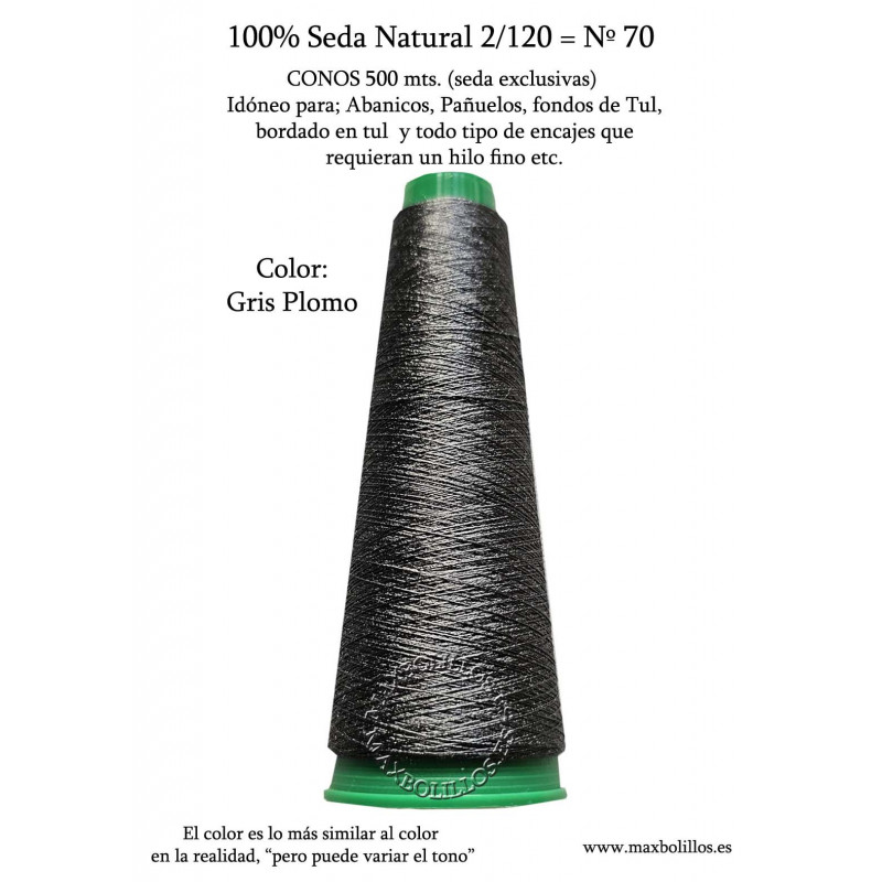 Seda Natural Nº70 Gris PLomo