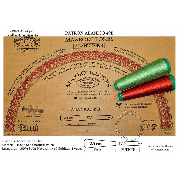 Varillas+Patrón 49B Madera Blanco