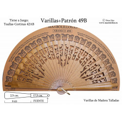 Varillas+Patrón 49B Madera Natural