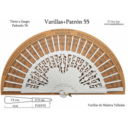 Varillas+Patrón 55 Blanco Madera