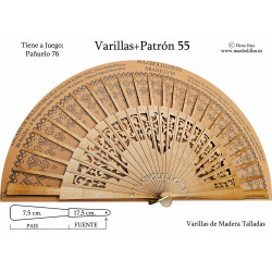 Varillas+Patrón 55 Natural Madera