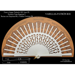 Varillas+Patrón 81B madera Blanco