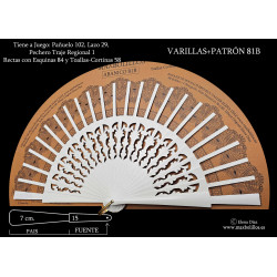 Varillas+Patrón 81B madera Blanco