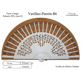 Varillas+Patrón 84 Blanco Madera