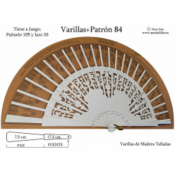Varillas+Patrón 84 Blanco Madera