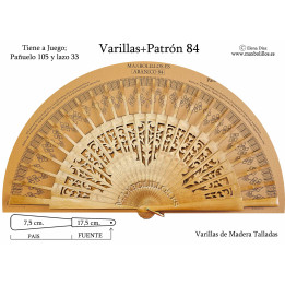 Varillas+Patrón 84 Madera Natural