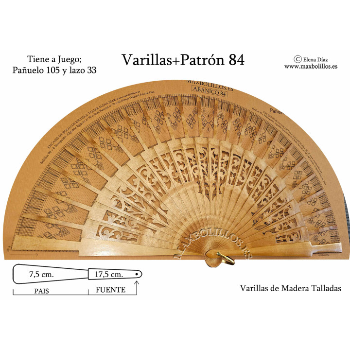 Varillas+Patrón 84 Madera Natural