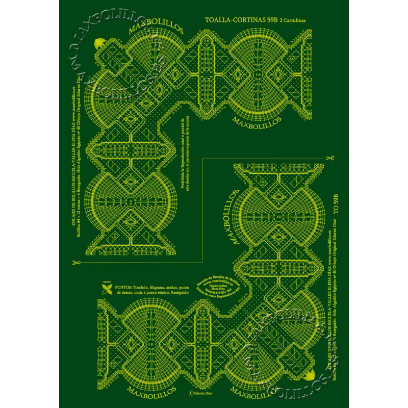 Patrón Toallas Cortinas 59B entredós