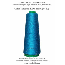 Seda Natural Nº60 Turquesa