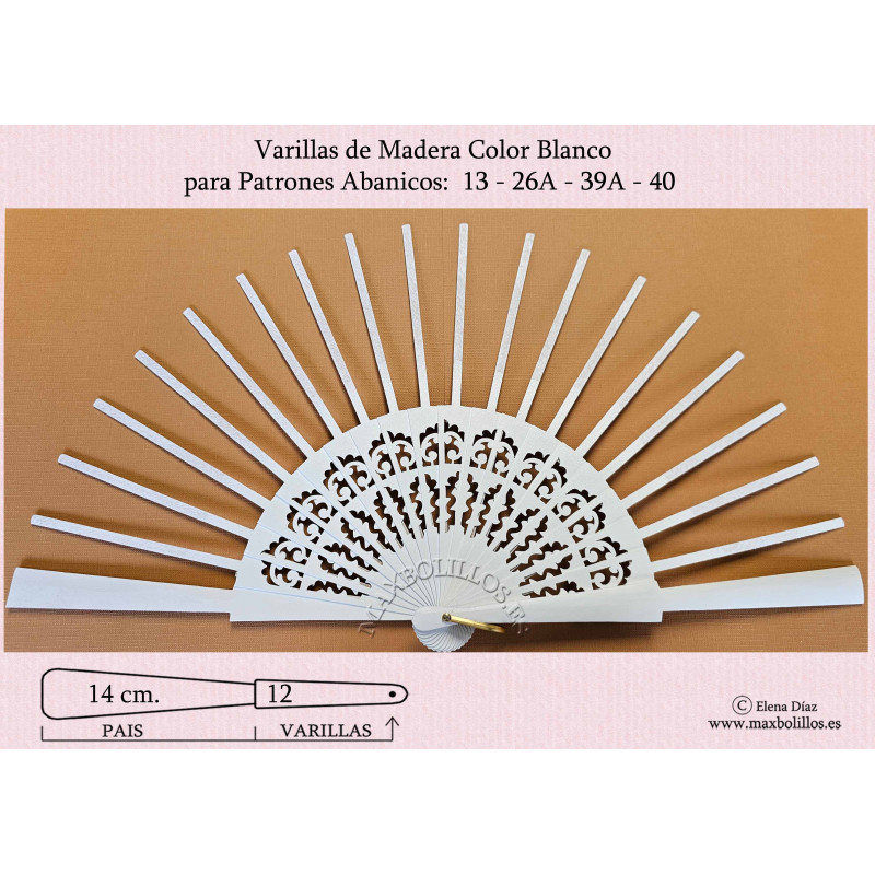 Rf. 13-26A-39A-40 Varilla Madera  Blanco