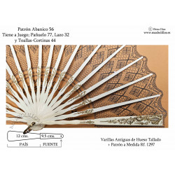 Varillas Antiguas 1297 Hueso Tallado