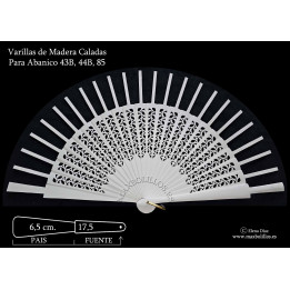 Rf. 43B-44B-85 Varillas Madera Blanco