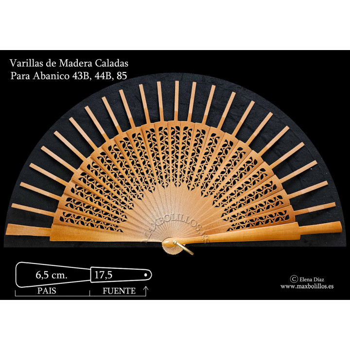 Rf. 43B-44B-85 Varilla  Madera Natural