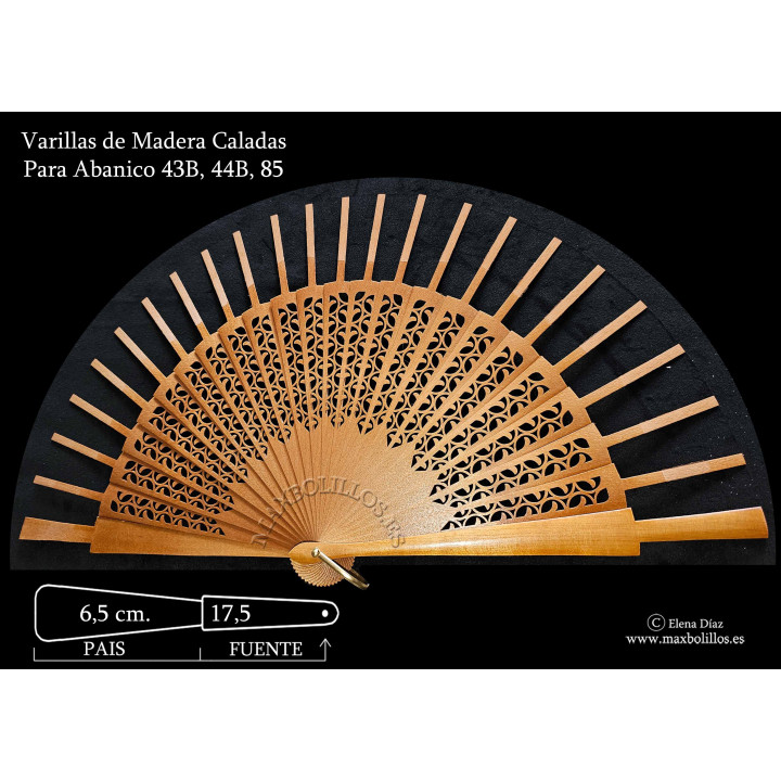 Rf. 43B-44B-85 Varilla  Madera Natural