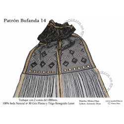 Patrón+Hilos Bufanda 14 Lana