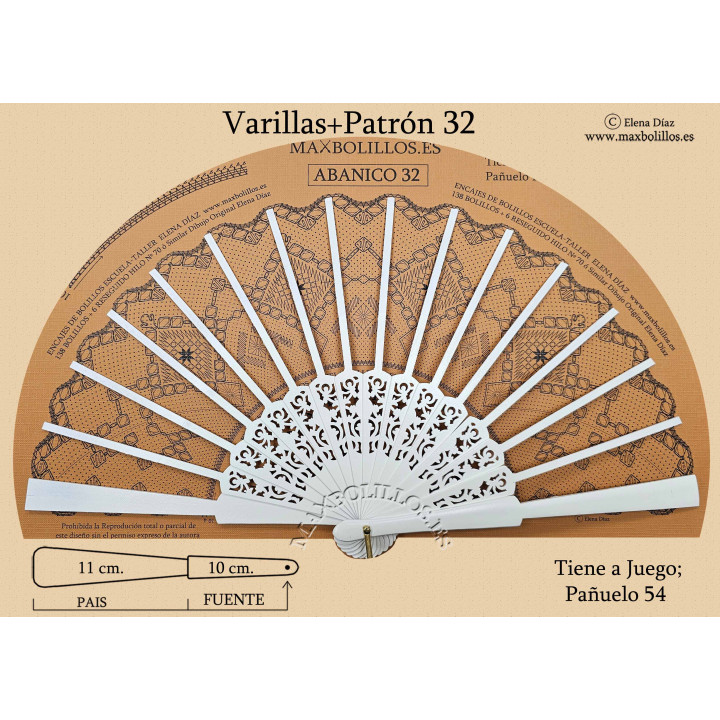 Varillas+Patrón 32 Blanco
