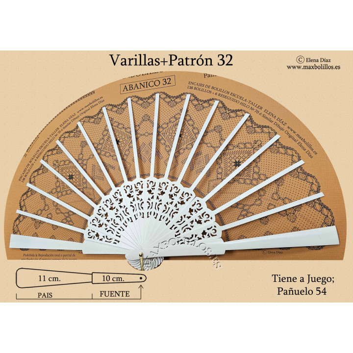 Varillas+Patrón 32 Blanco