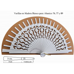 Rf. 76, 77, 89 Varillas Madera Blanco