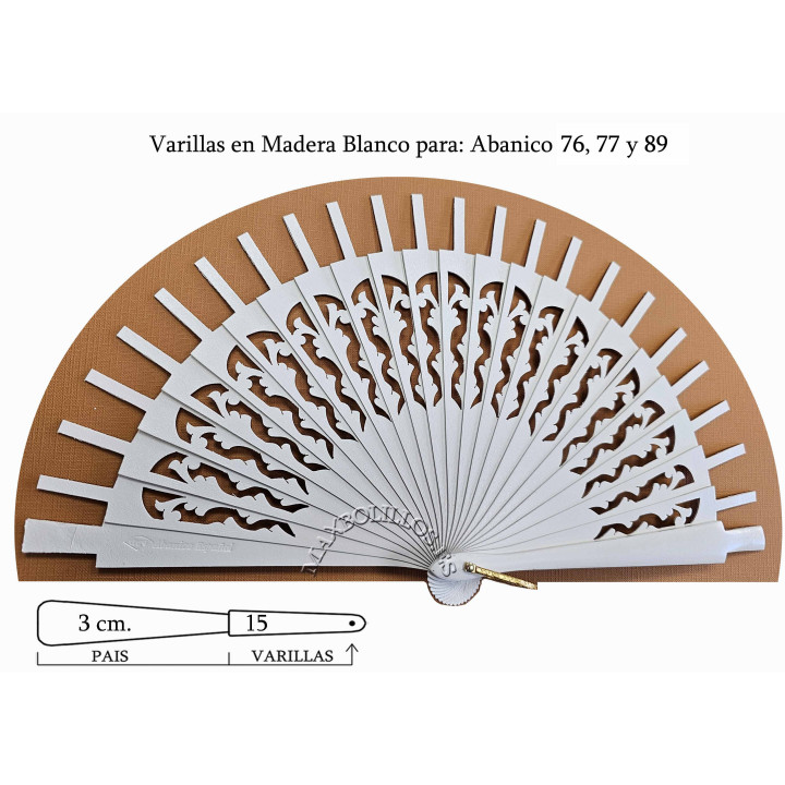 Rf. 76, 77, 89 Varillas Madera Blanco