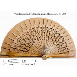 Rf. 76, 77, 89 Varillas Madera Natural