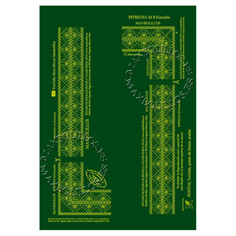 Patrón Estrecha 34B Entredós