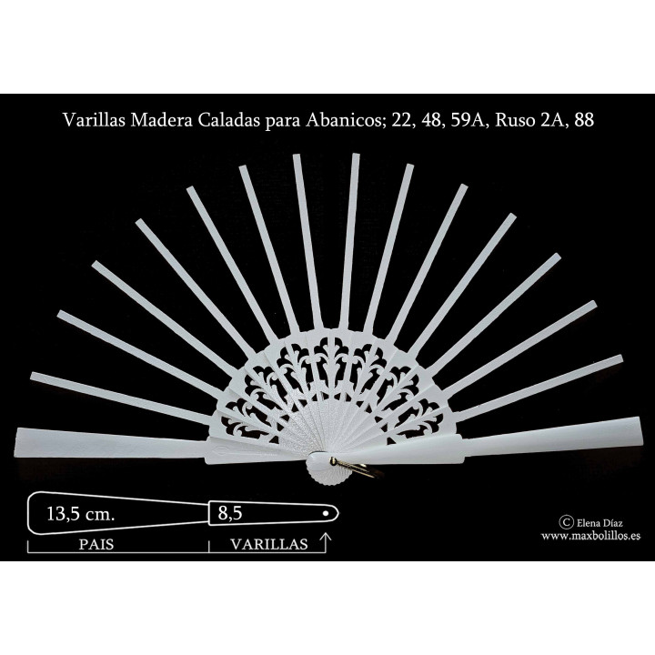 Rf. 22,48,59A, 88, Ruso 2A Varillas Madera Blanco