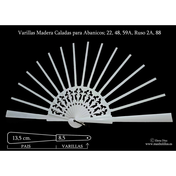 Rf. 22,48,59A, 88, Ruso 2A Varillas Madera Blanco