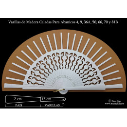 Rf. 4-9-36A-50-66-70-81B Varilla Madera Blancas (ofeta)