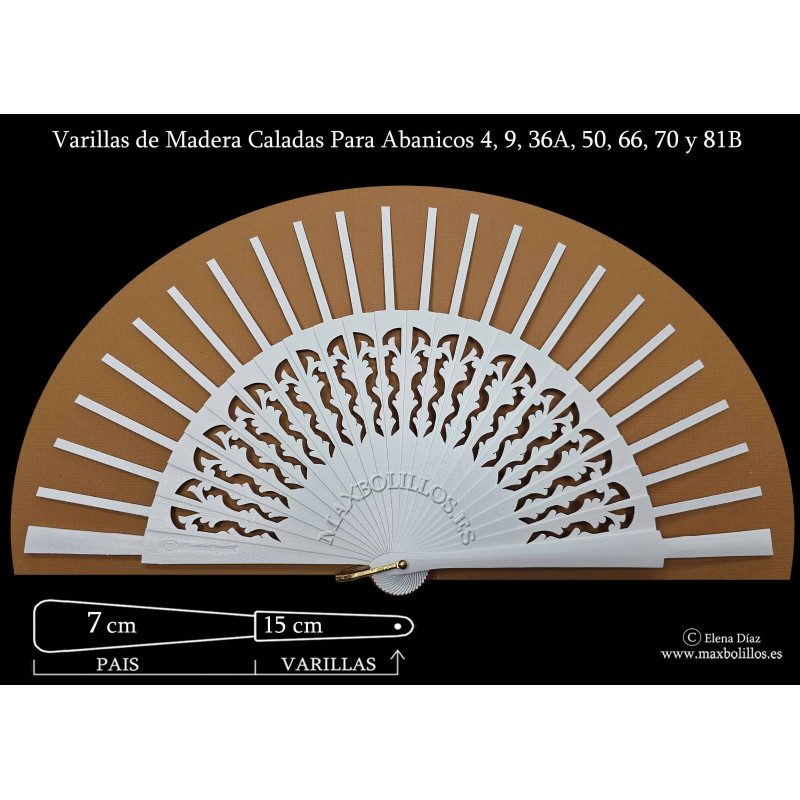 Rf. 4-9-36A-50-66-70-81B Varilla Madera Blancas (ofeta)