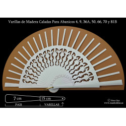 Rf. 4-9-36A-50-66-70-81B Varilla Madera Blancas (ofeta)