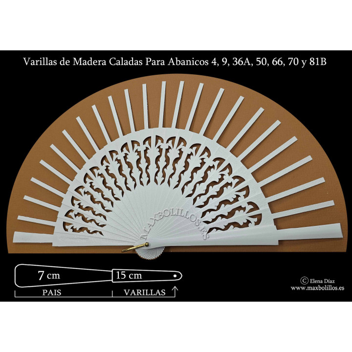 Rf. 4-9-36A-50-66-70-81B Varilla Madera Blancas (ofeta)