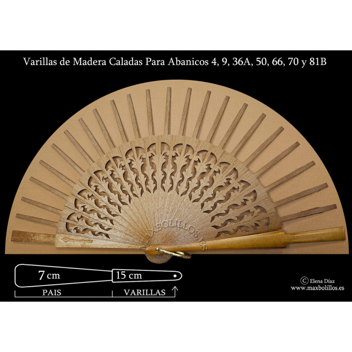 Rf. 4-9-36A-50-66-70-81B Varilla Madera Natural (ofeta)