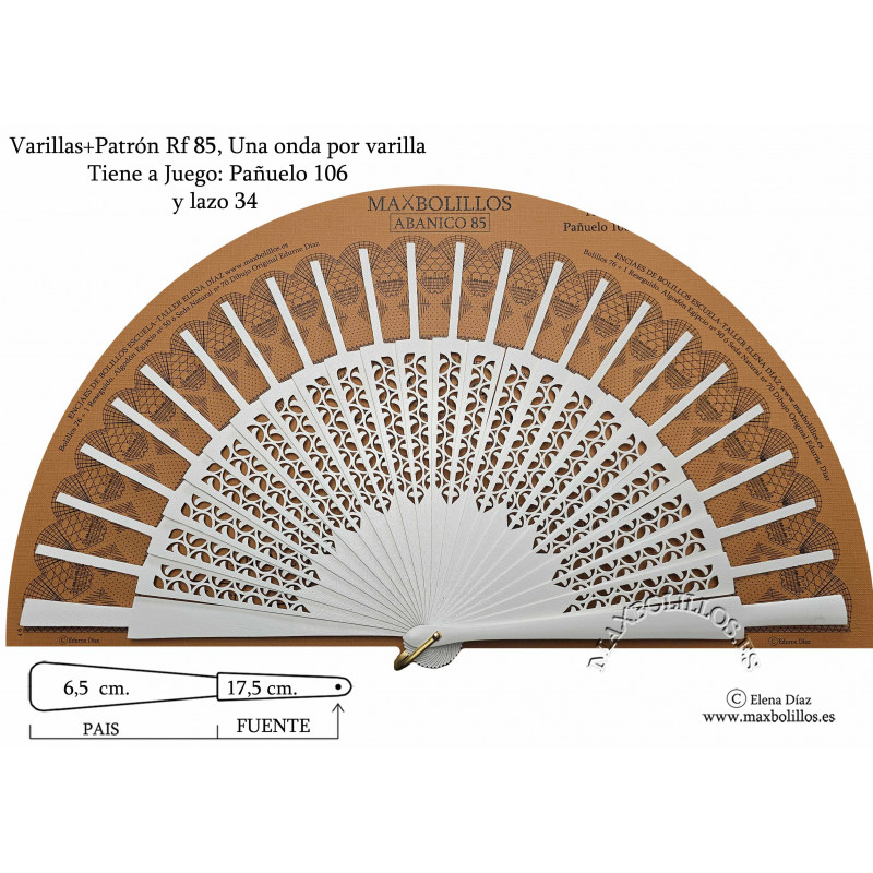 Varillas+Patrón 85 Madera Blanca