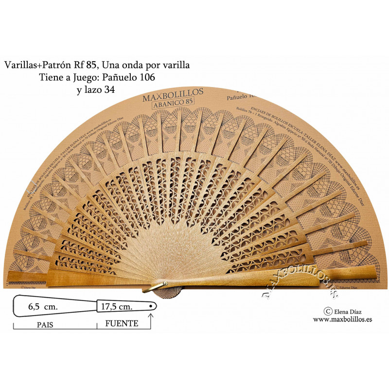 Varillas+Patrón 85 Madera Natural
