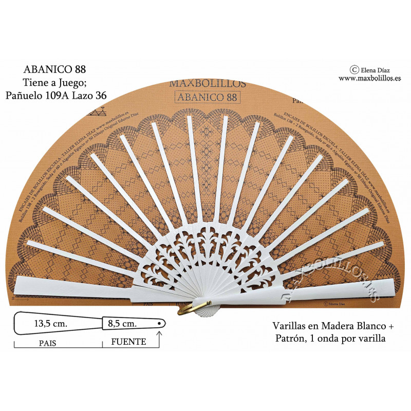 Varillas+Patrón 88 Madera Blanco